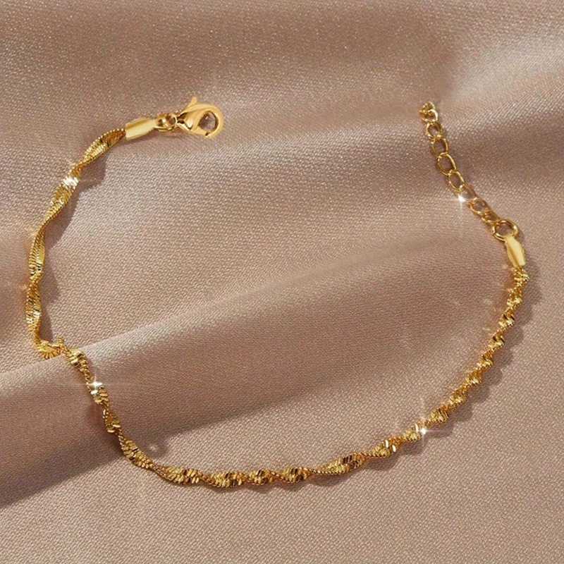 Steel Chain - 1Pc Fashion Creative Twist Bracelet Corrugated