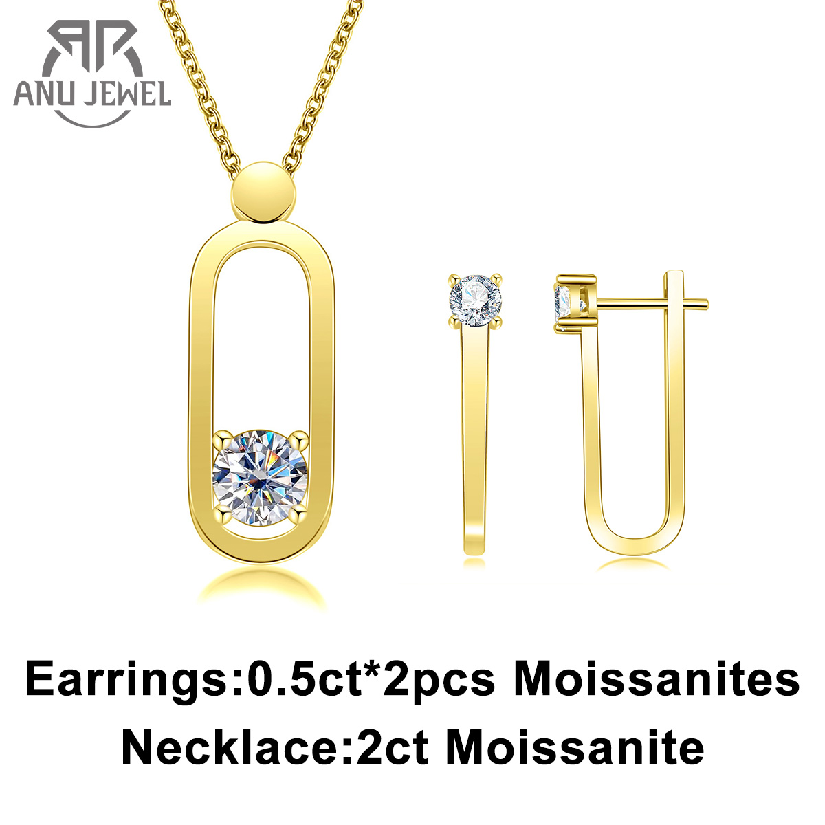 AnuJewel 2ct D Color Moissanit - огляд і ціна Ansi Chain
