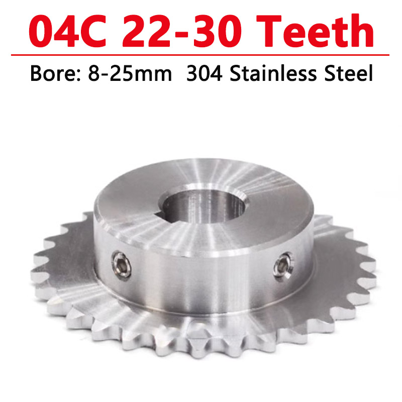 1pc 22-30Teeth 04C 304 Stainle - огляд і ціна Chain Sprocket Set